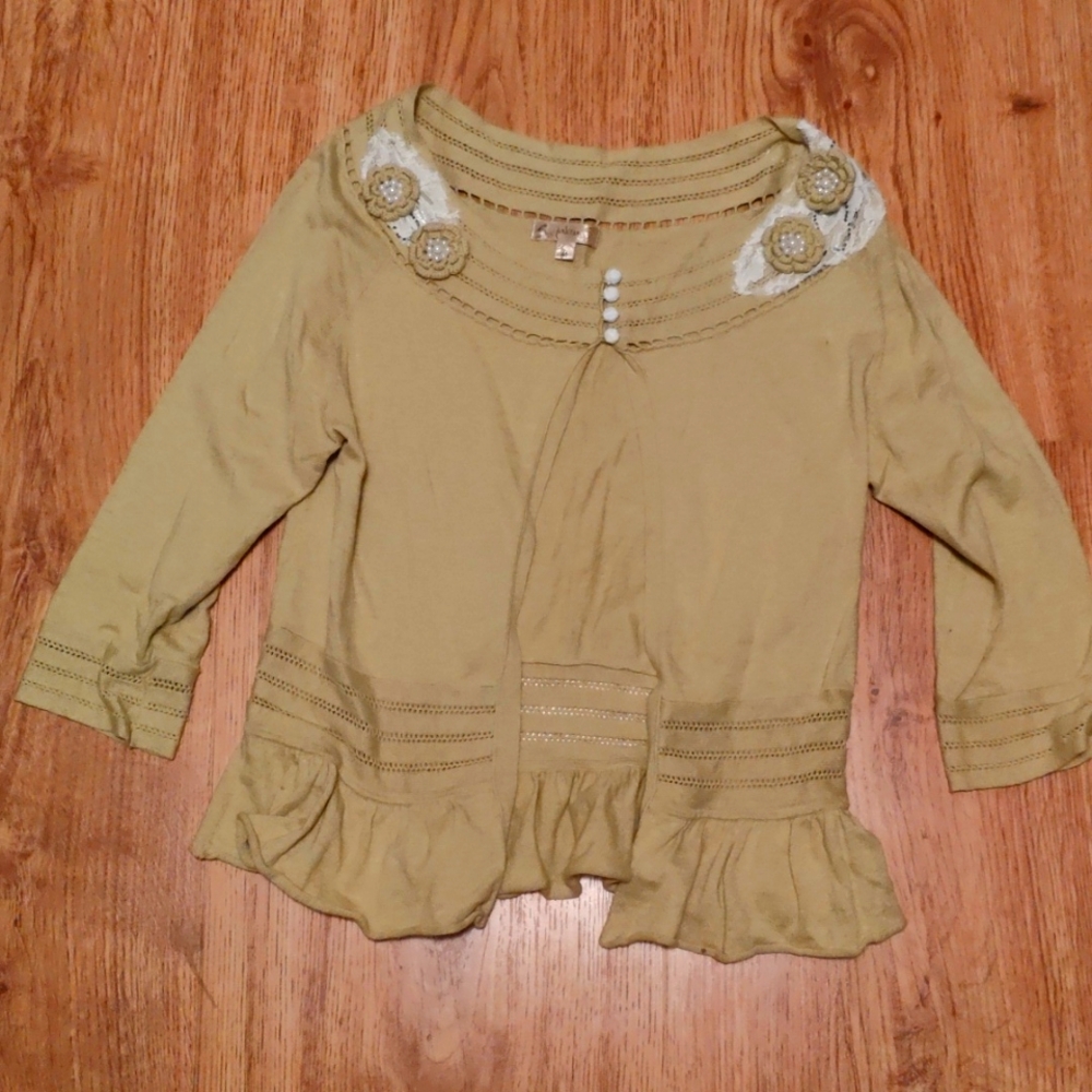Green cardigan